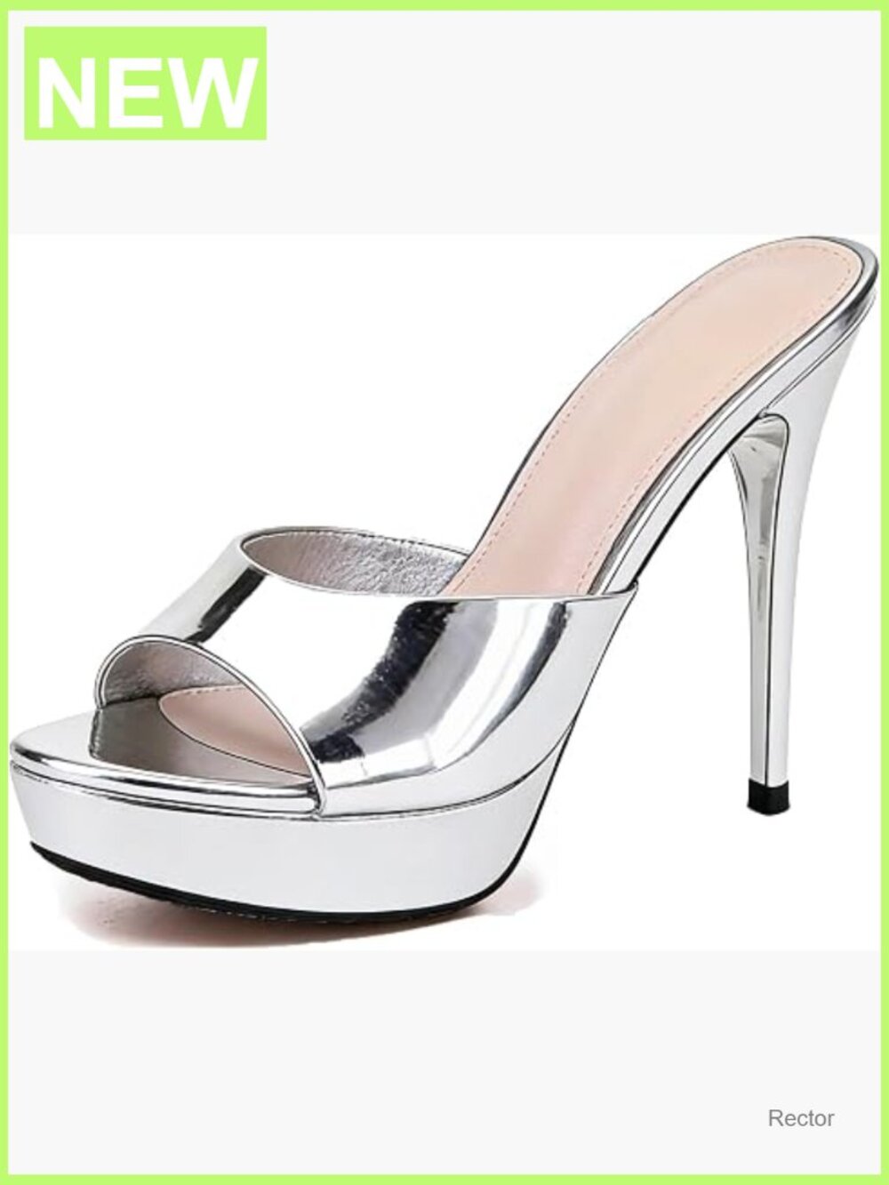 Platform Stiletto Heel Sandals Fish Mouth Slipper 5 Inch Heels